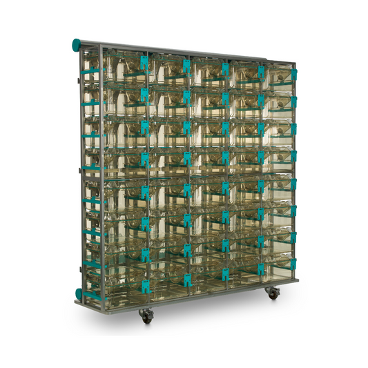 Single Sided Emerald 1050 Rat Rack with 40 Cage Places and Cages Included