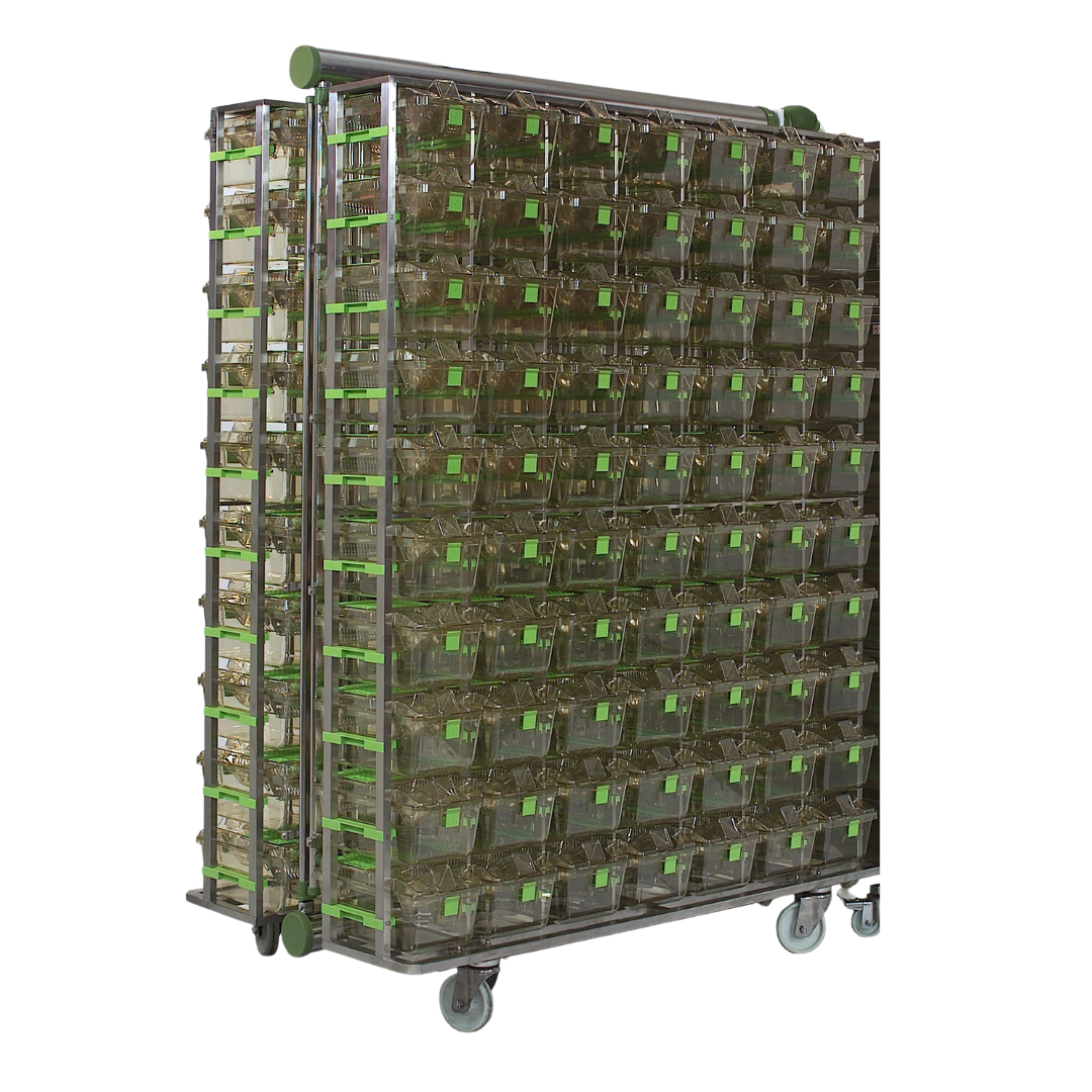 Double Sided Green Line GM500 Mouse Cage Rack with 160 Cage Places