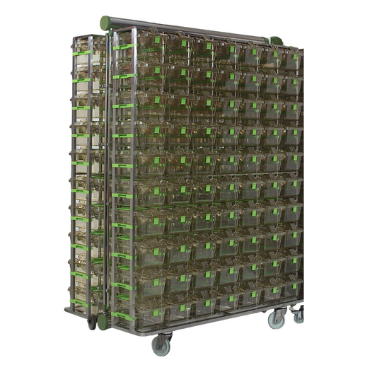 Double Sided Green Line GM500 Mouse Cage Rack with 140 Cage Places