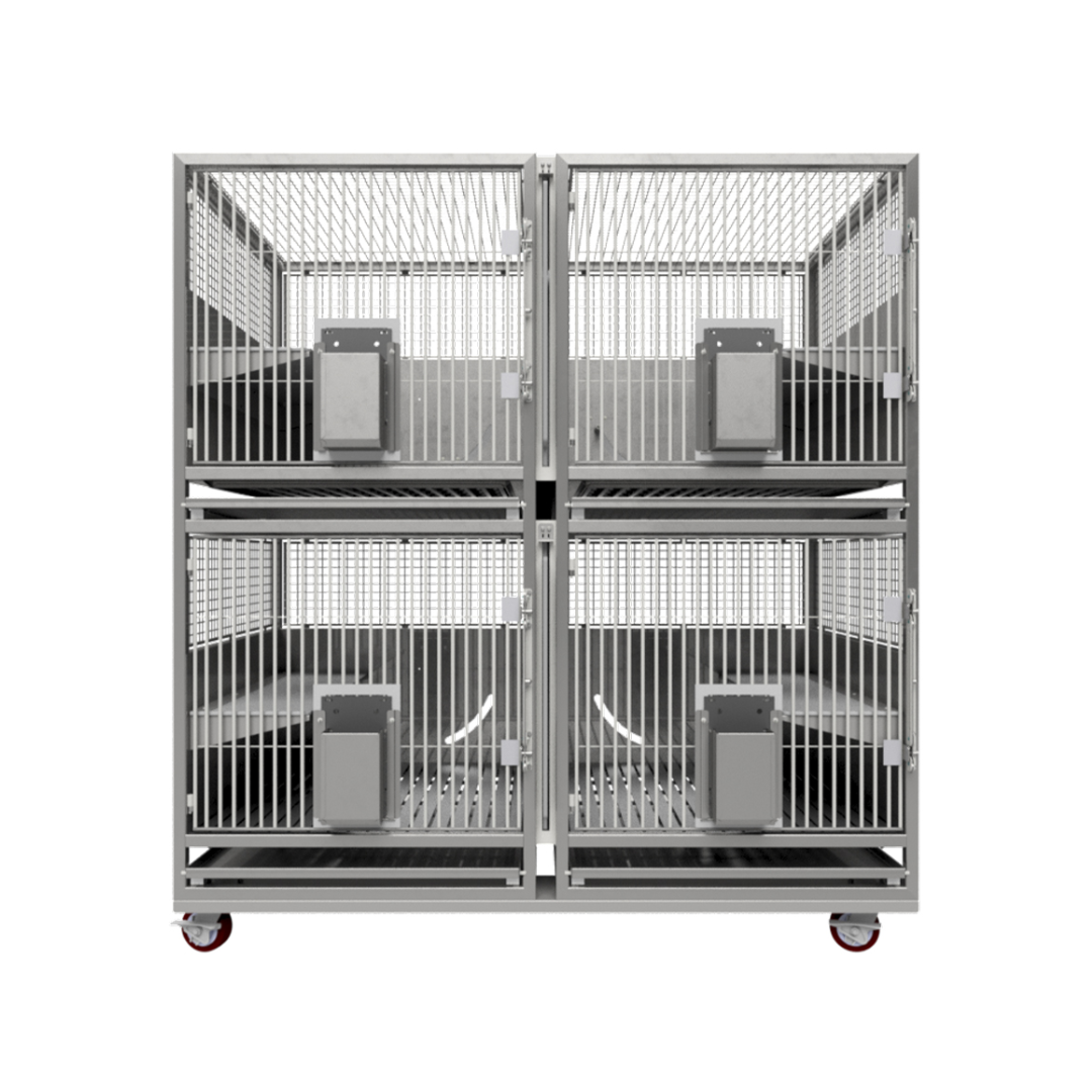 Mobile Stacked Dog Housing