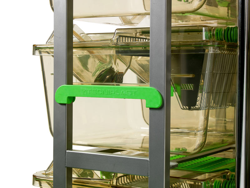 Refurbished Single Sided Green Line Rat Cage Rack 35 Positions Without