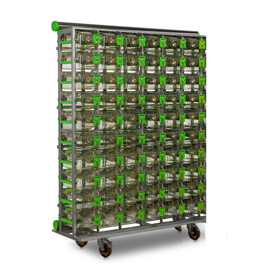 Single Sided Green Line GM500 Mouse Cage Rack with 60 Cage Places