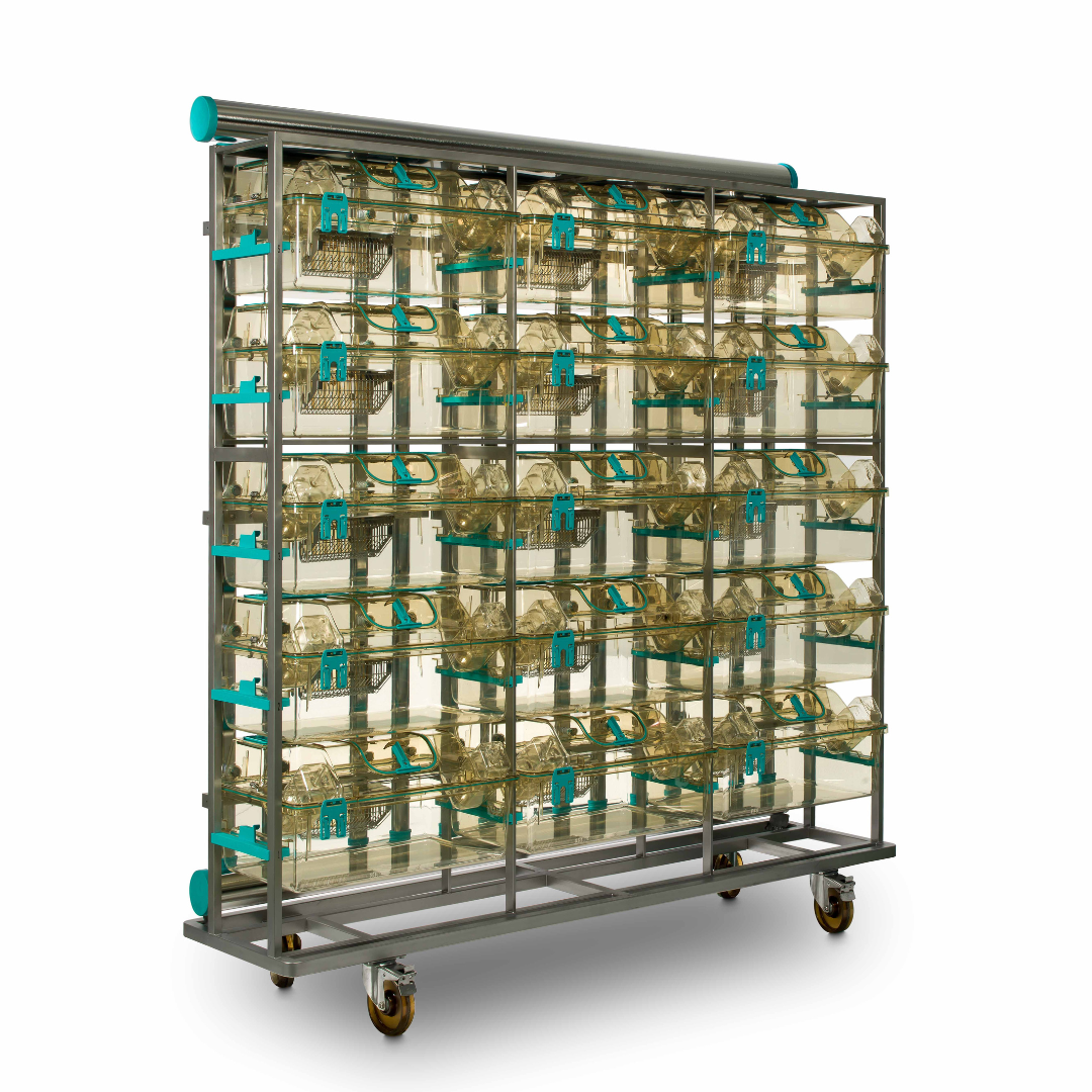 Single Sided Emerald Line ER1800 Rat Cage Rack with 15 Cage Places