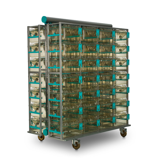 EDSTROM Auto-Watering System for Double Sided Emerald Line ER1050 Rat Cage Rack with 56 Cage Places