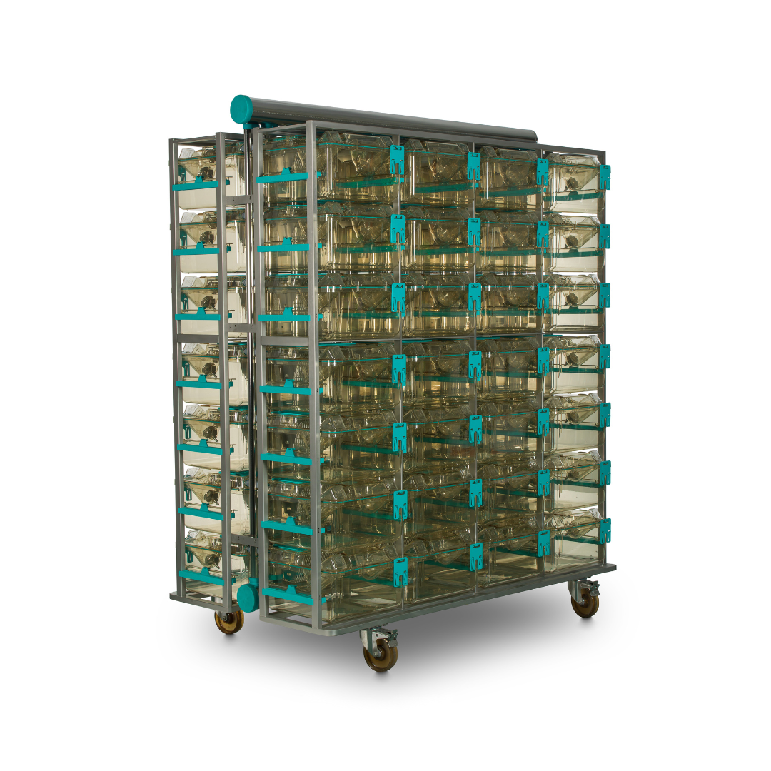 Double Sided ER1050 Rat Cage Rack- 56 Positions Without Cages